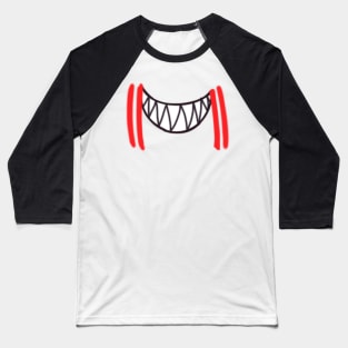 Red Stripe Shark Mouth Baseball T-Shirt
